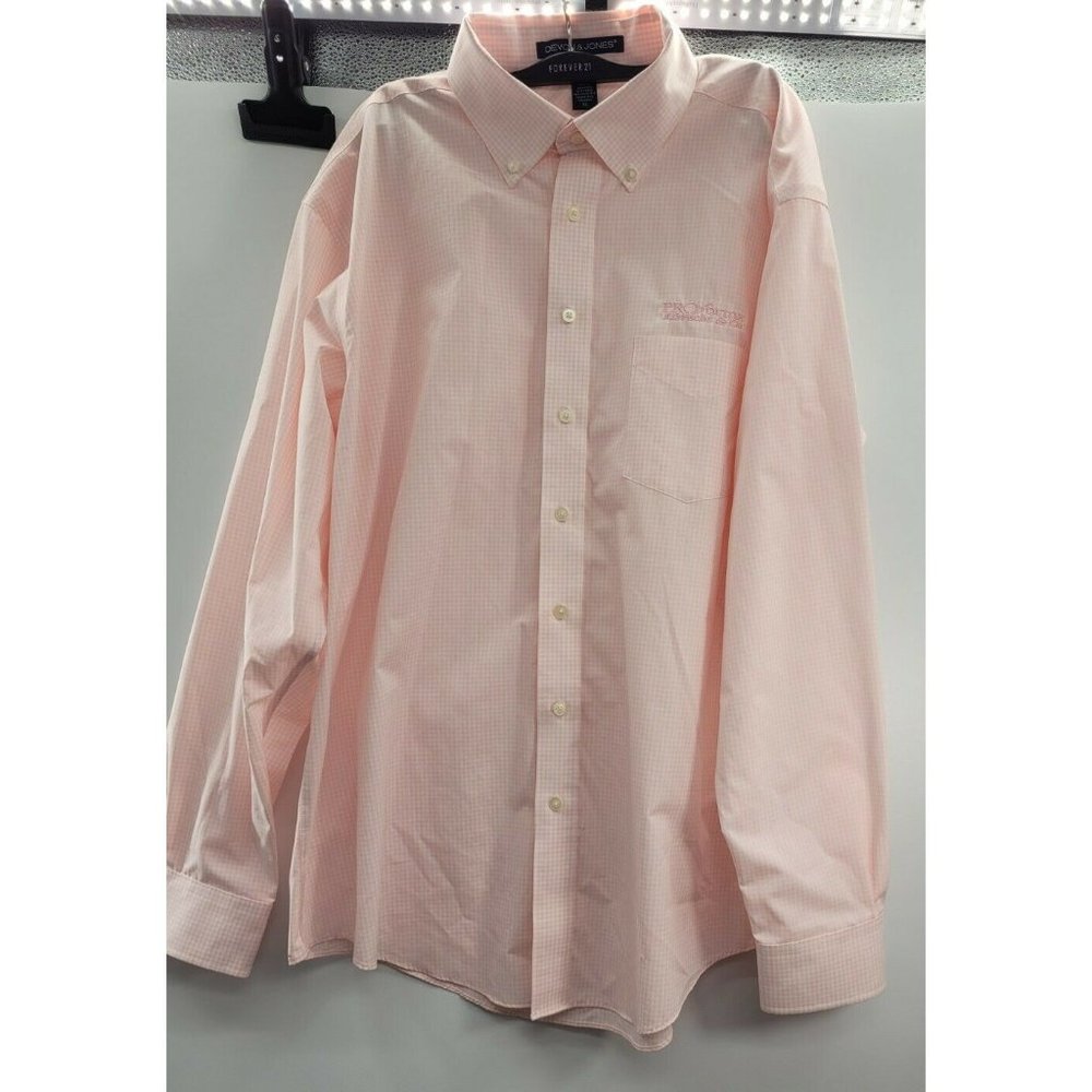 Devon & Jones Shirt Men's pink /white XL Long Slee